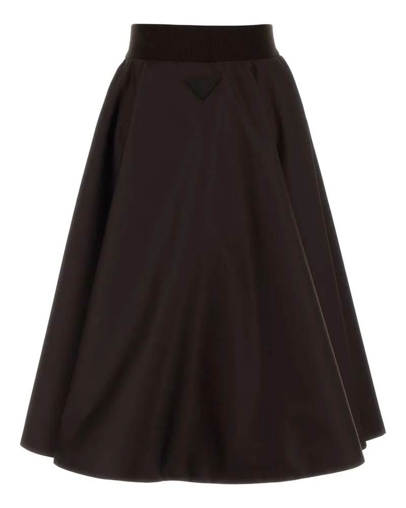 Prada Women's Dark Brown Re-Nylon Skirt Moro Gonne Brown