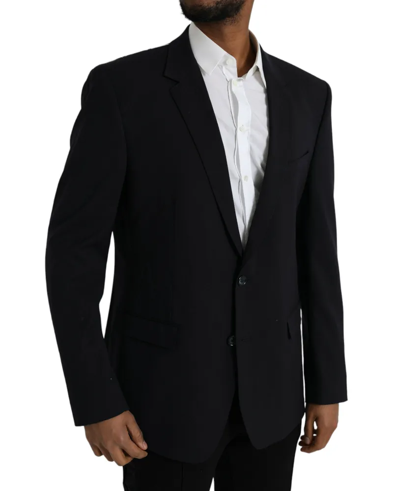 Dolce & Gabbana Men's Black Martini Single Breasted Coat Blazer Clothing Black