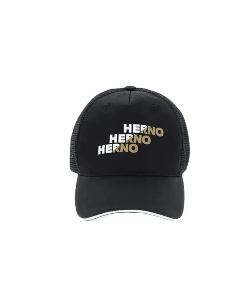 Herno Men's Black Cotton Cap (baseball Hat Black