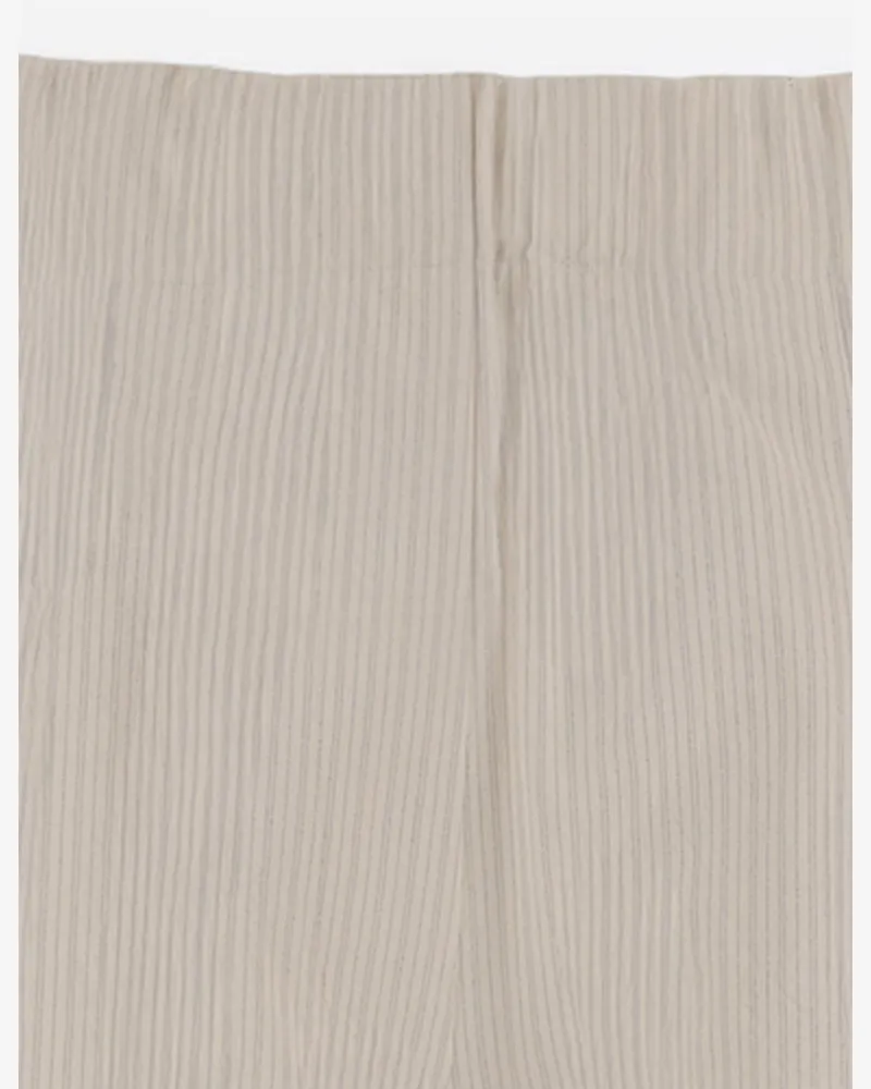 Dries van Noten Women Trousers Striped Cotton-Blend Beige Beige