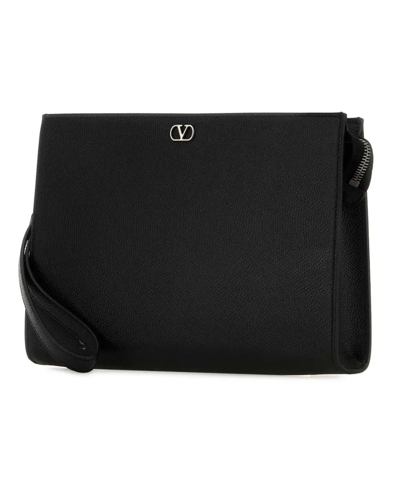 Valentino Garavani 8y2p0an7uag 0no Nero Calf Leather - Bos Taurus Beauty Case Accessory Black