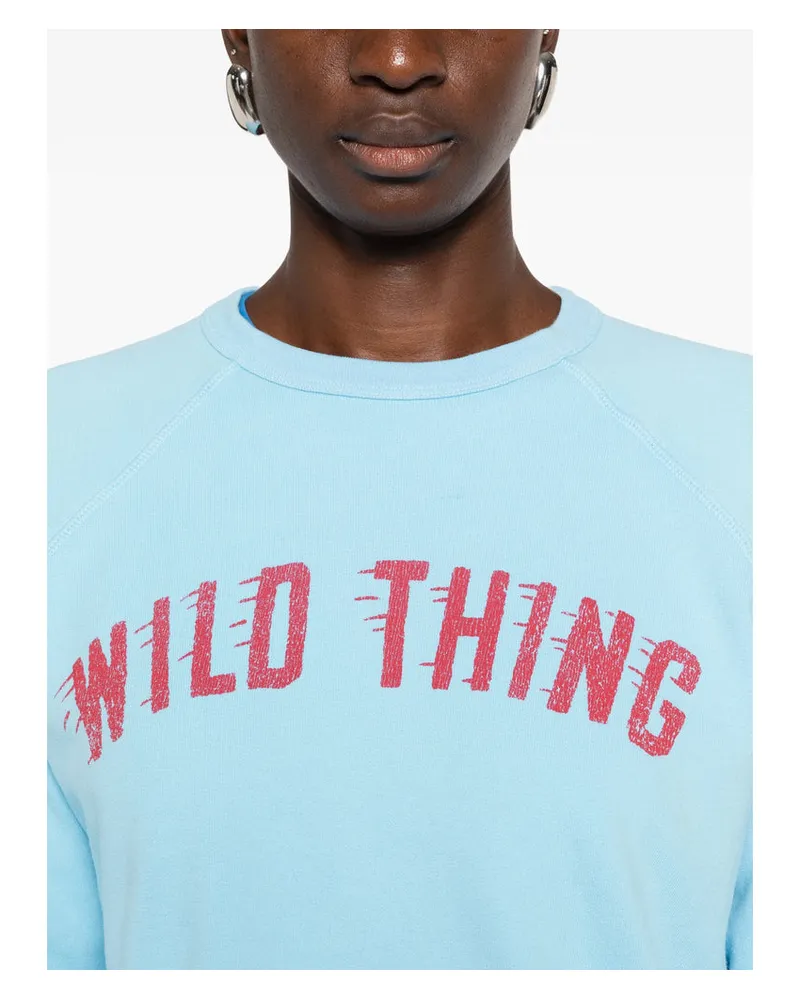 Mother Wild Thing Print Sweatshirt — Blue Blue