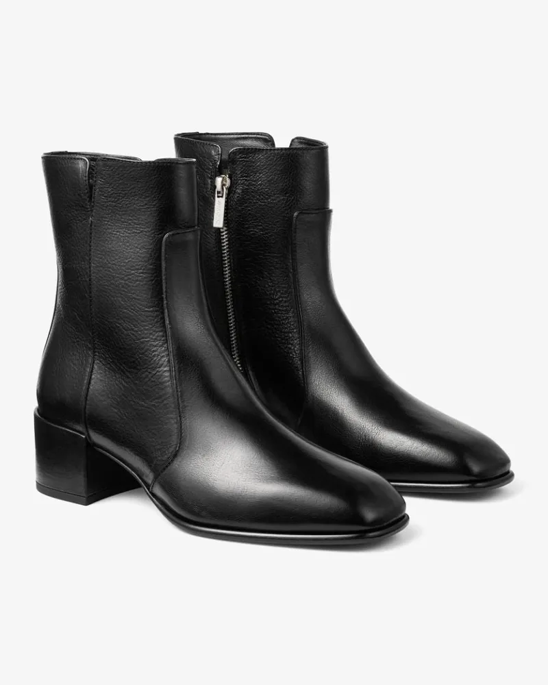 Jimmy Choo Pebbled Leather Boots — Black Black