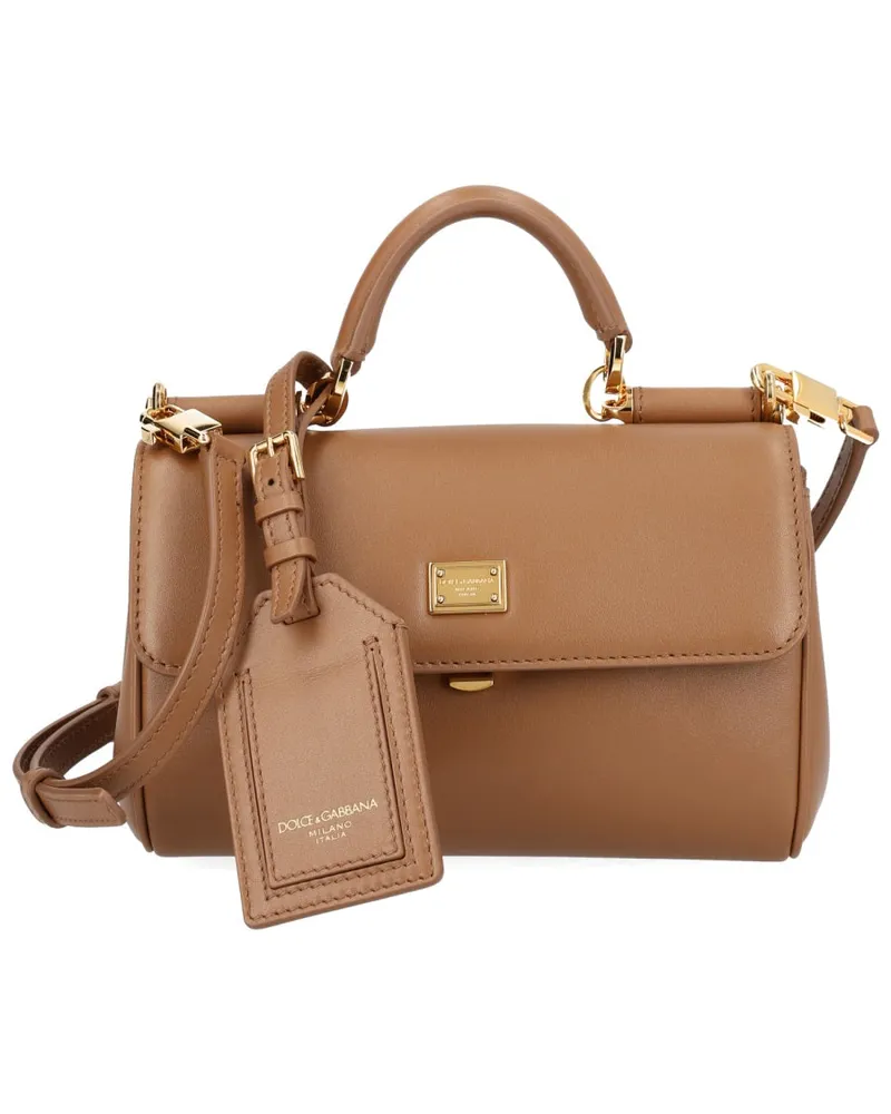 Dolce & Gabbana My Sicily Shoulder Bag — Brown Brown