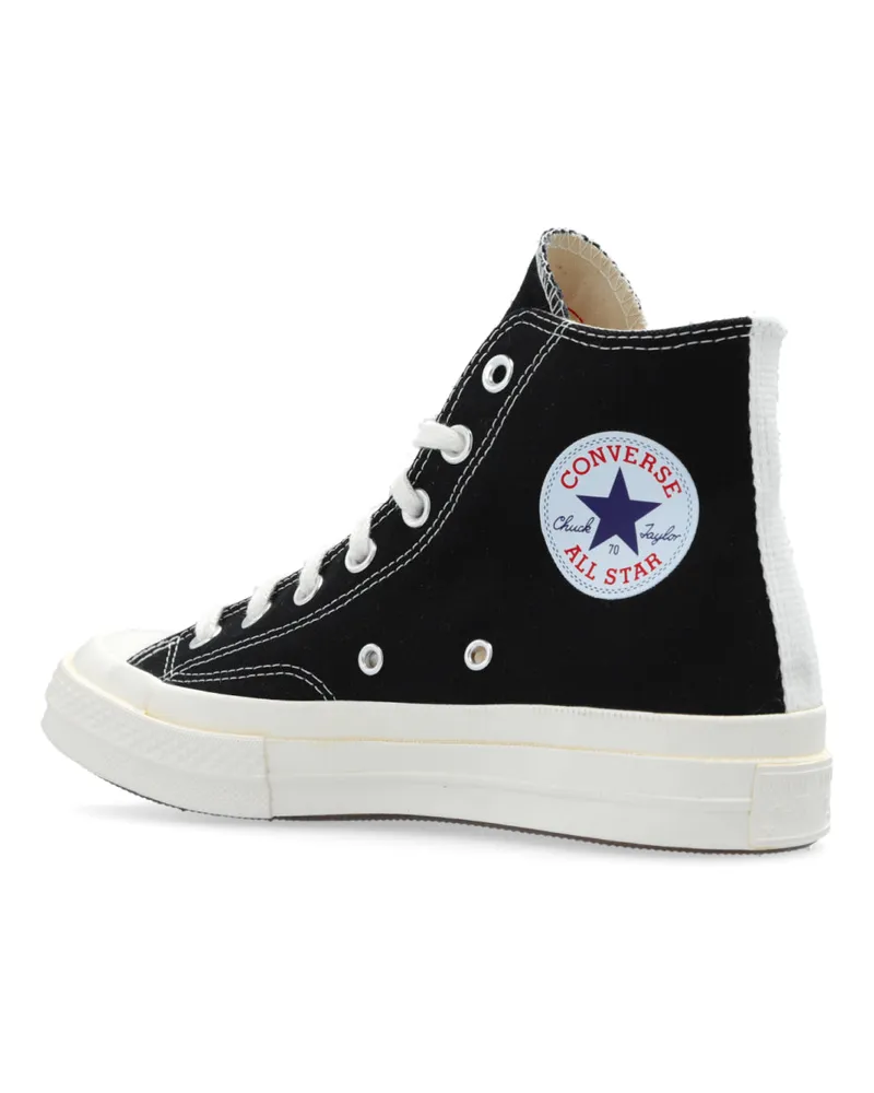 Comme des Garçons Men's Comme Des Garã§ons Play X Converse Chuck 70 Hi Sneakers Black Shoes Black