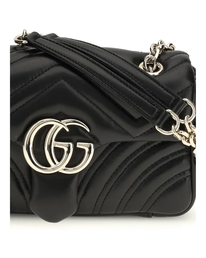 Gucci Women's Shoulder Bag Gg Marmont Black Leather Calf Black