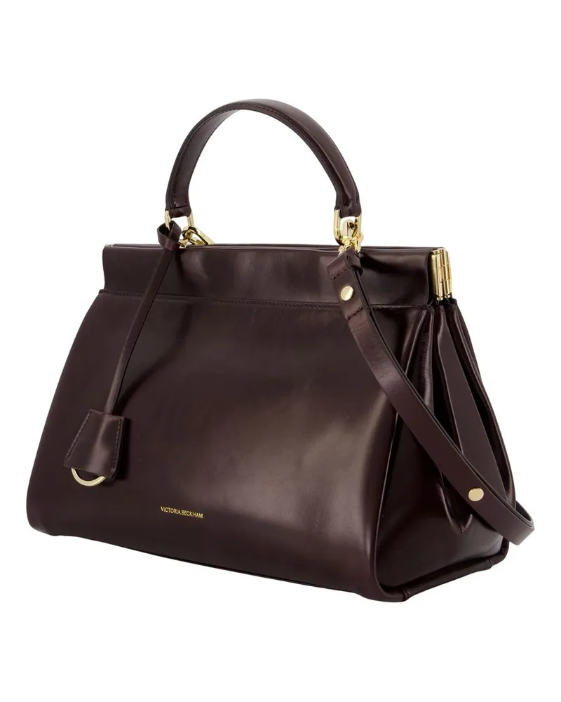 Victoria Beckham Sloane Frame Top Handle Bag — Burgundy Burgundy