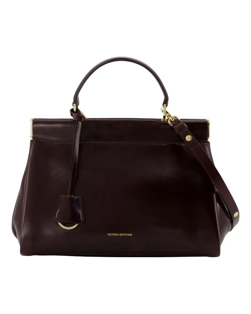 Victoria Beckham Sloane Frame Top Handle Bag — Burgundy Burgundy