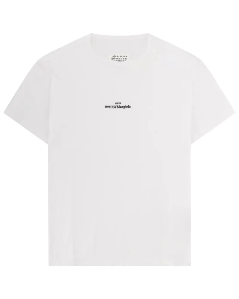 Maison Margiela Distorted Logo Print T-Shirt — Multicolor Multicolor