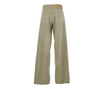 Wide-Leg Baggy Denim Jeans — Green