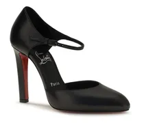 Women's Fanny Demie Leather Pumps Black-Lin Black Black/lin High Heel Shoes