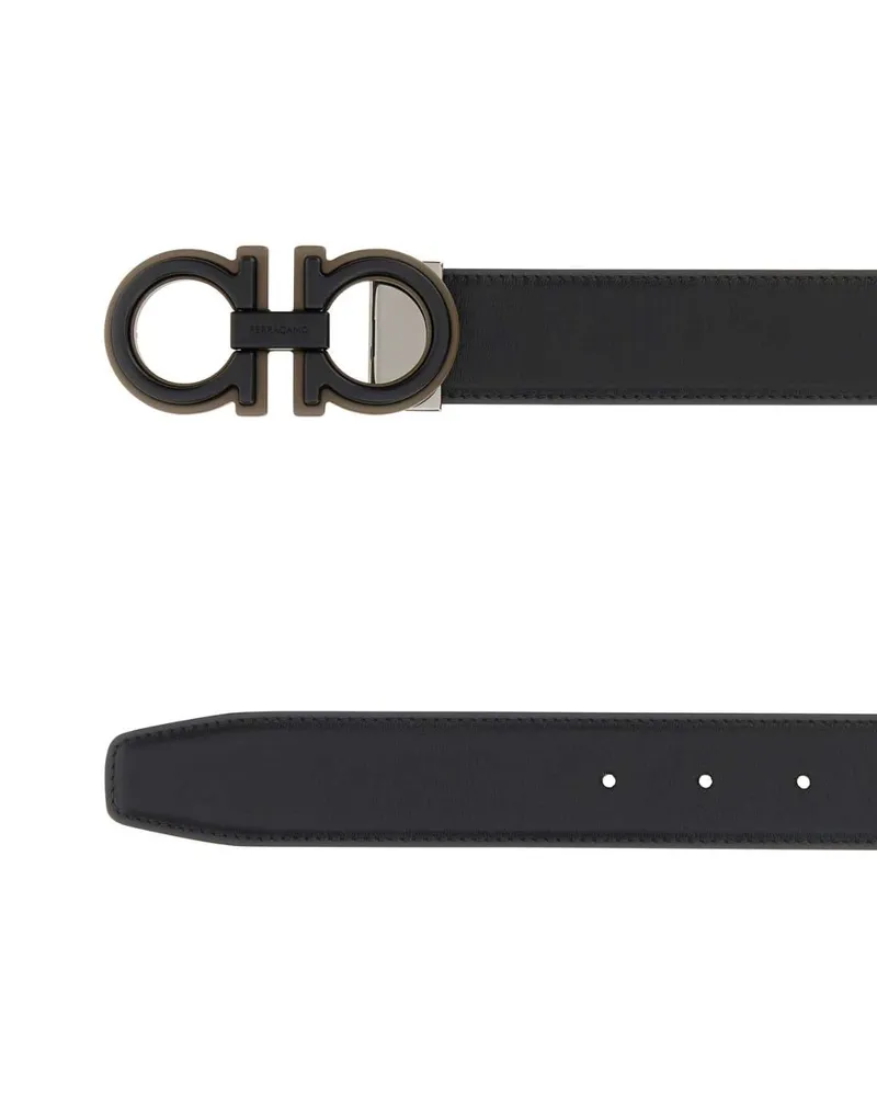 Ferragamo Gancini Belt — Black Black