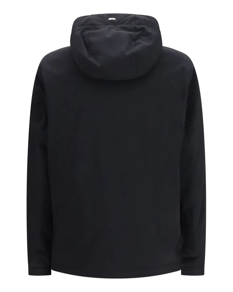Herno Water-Repellent Nylon Hooded Padded Jacket — Black Black