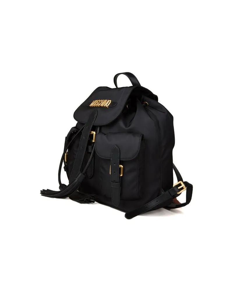 Moschino Women's Backpack Black Nylon Black
