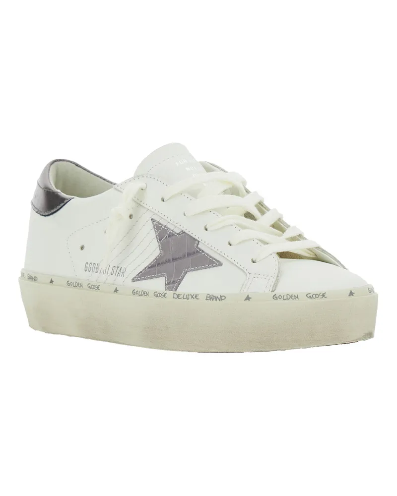 Golden Goose Women's Sneakers Hi Star White Leather Cow Trainers White