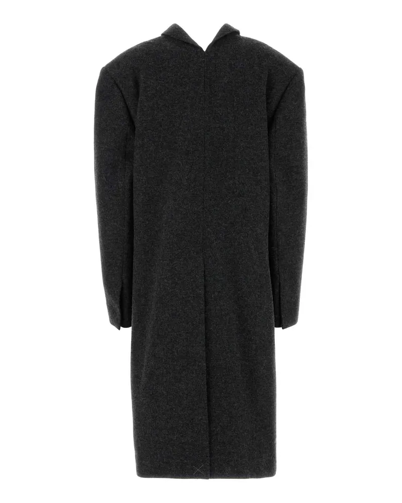 Prada Women's Slate Wool Coat Ardesia Exterior: Virgin Cappotti Gray