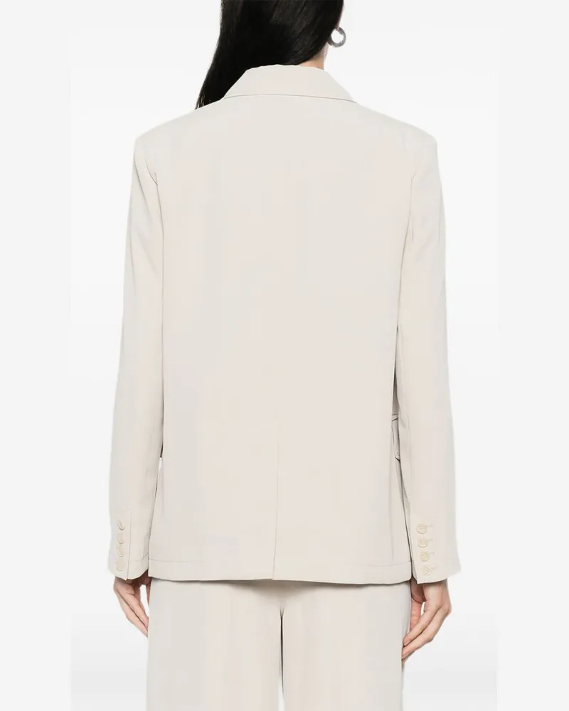 Pennyblack Double-Breasted Polyester Blazer — Beige Beige