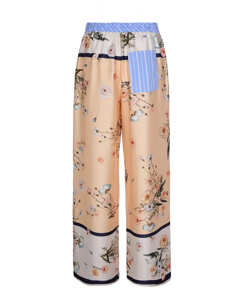 Liu Jo Women's Palazzo Trousers Blue Polyester Blue