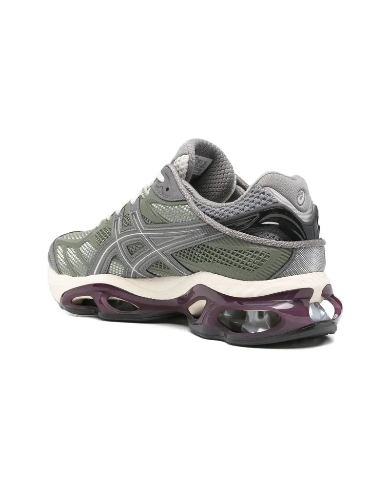 Asics Cushioned Panelled Sneakers — Green Green
