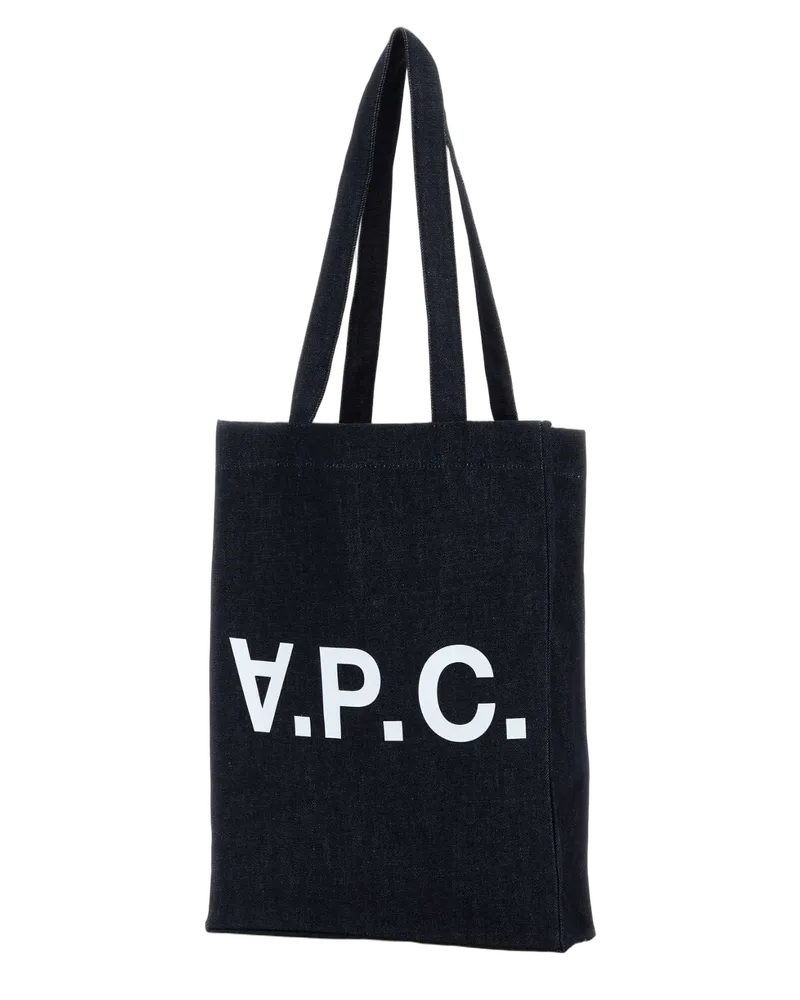 A.P.C. Indigo Exterior: Cotton Borse A Mano Bag Black