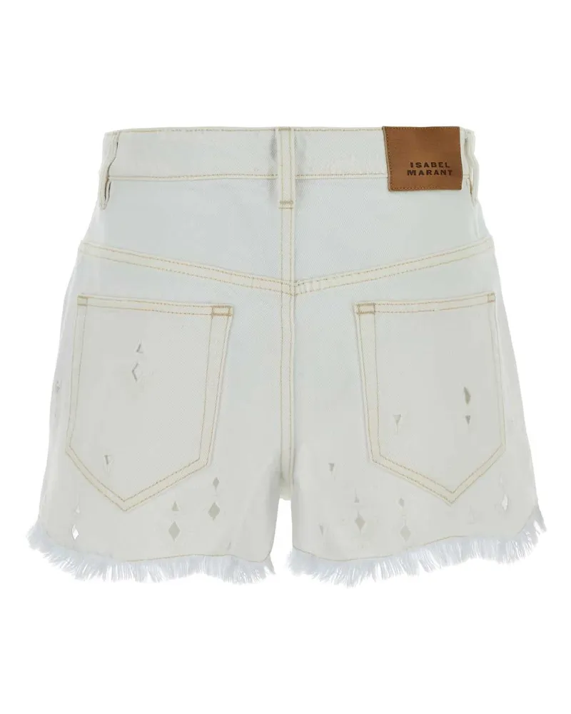Isabel Marant Aecia Denim Shorts — White White