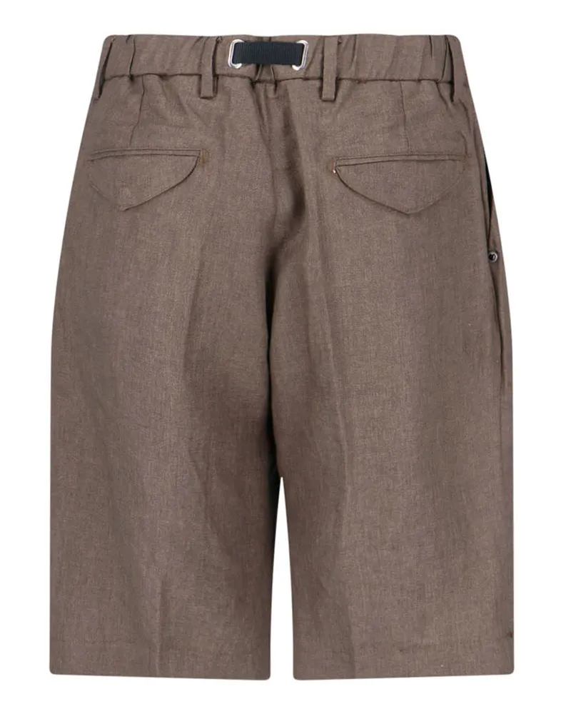 PLAN C Men's Trousers Brown Linen Brown