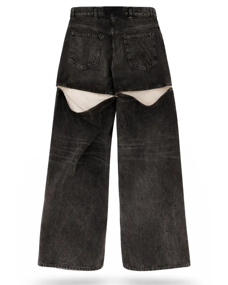 ATTICO Regular Fit Cotton Jeans — Black Black
