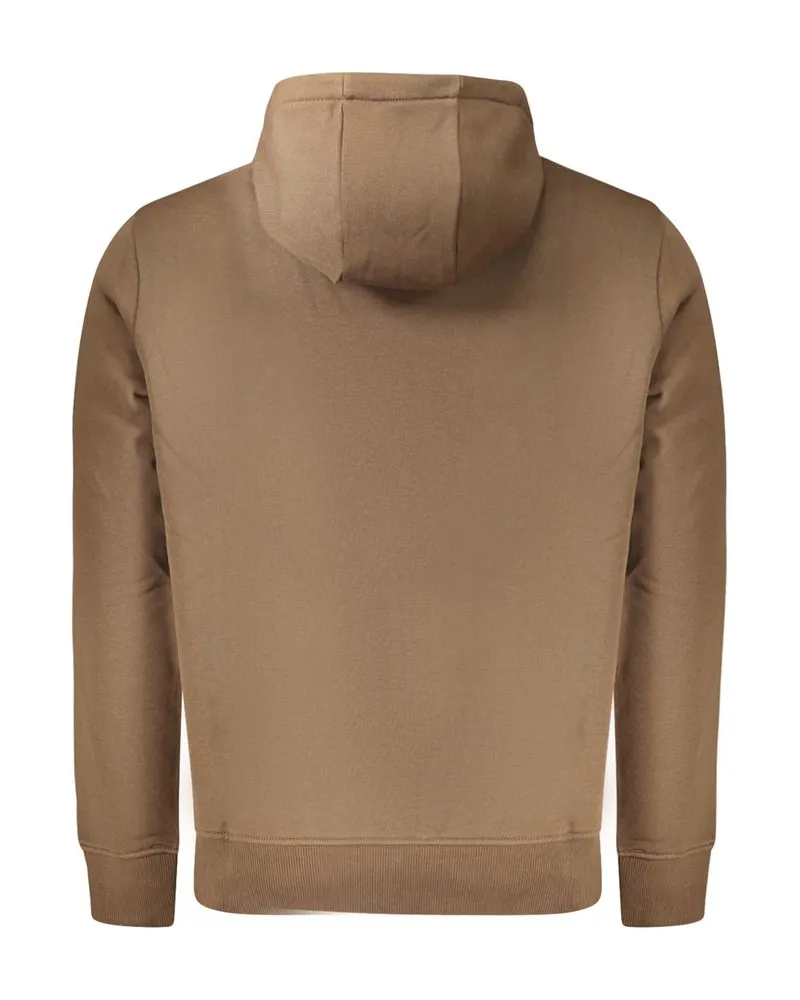 Napapijri Cotton Logo Hoodie — Brown Brown