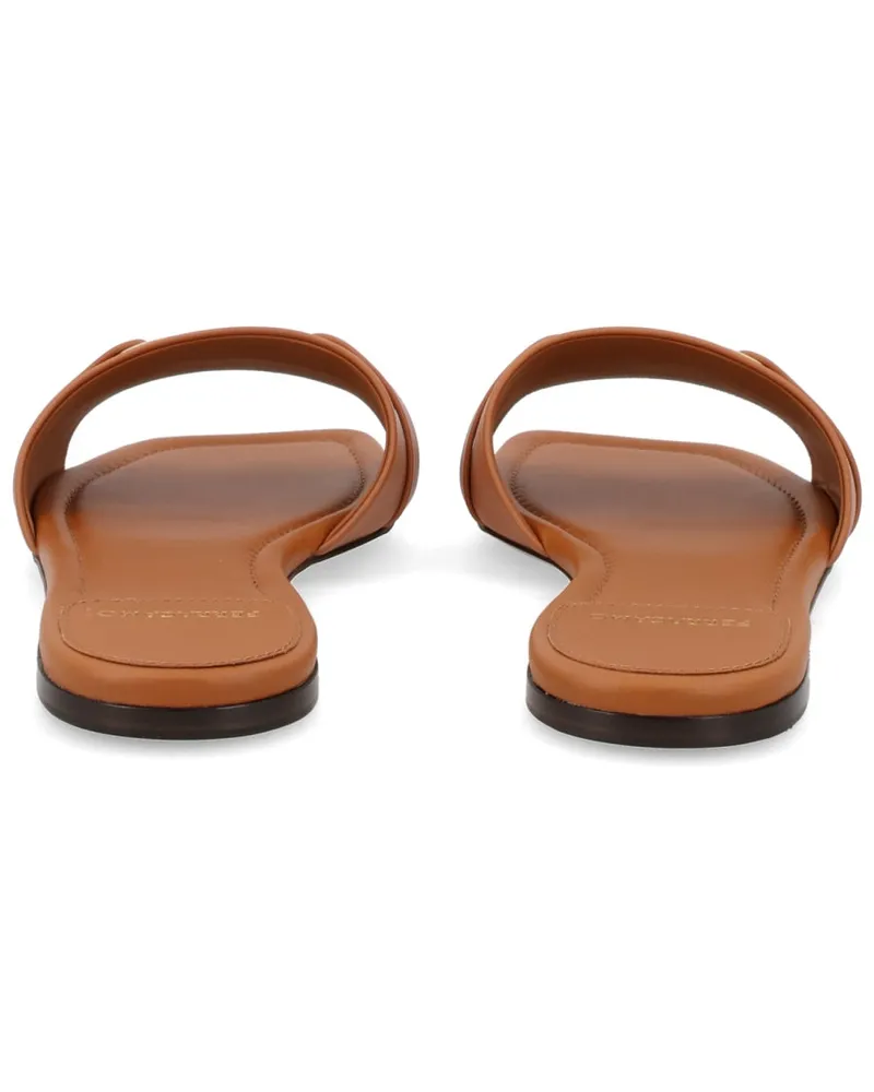 Ferragamo Gancini Slide — Beige 