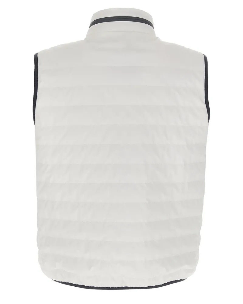 Brunello Cucinelli Men's White Polyamide Sleeveless Jacket Clothing White