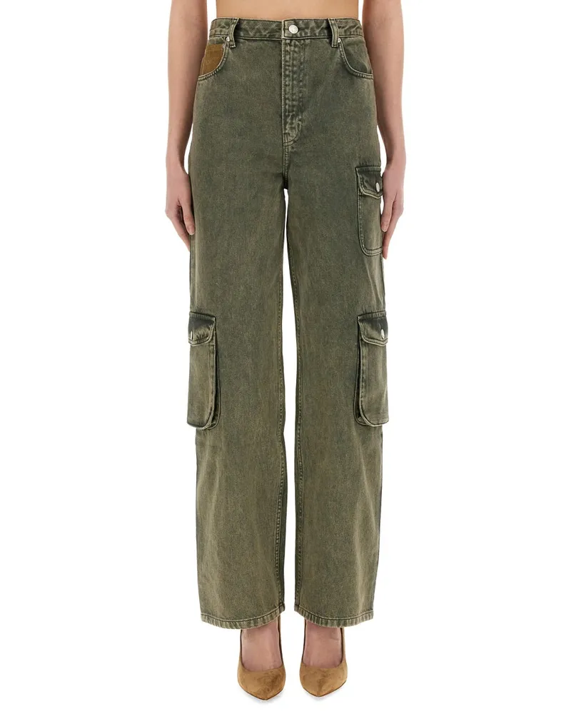 Moschino 100% Cotton Cargo Pants — Green Green