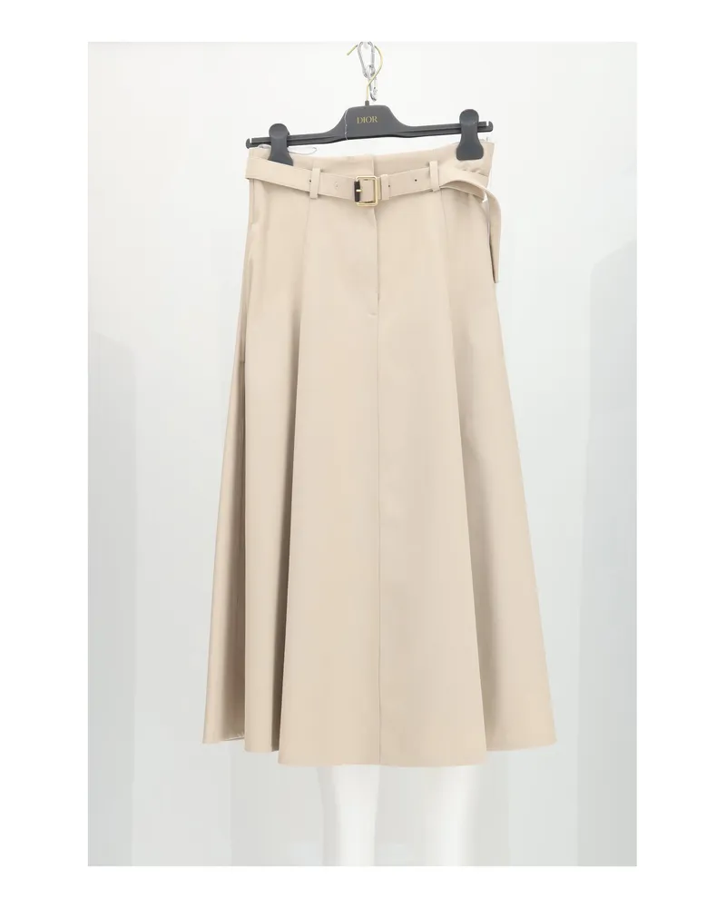 Dior Women's Skirt Beige Cotton Beige