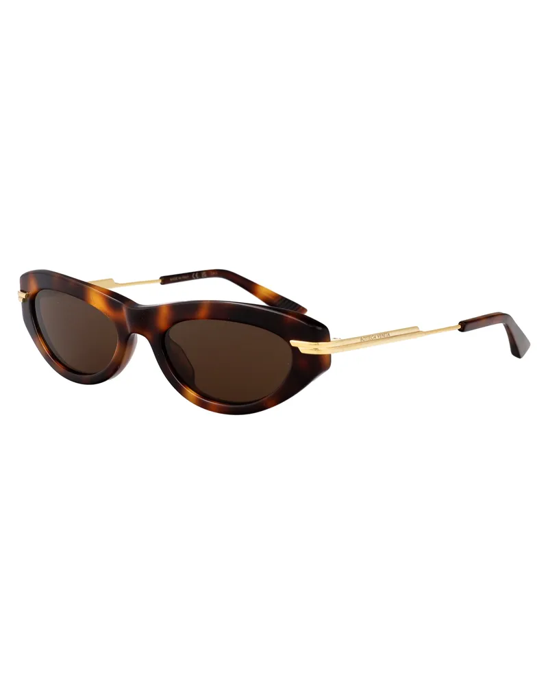 Bottega Veneta BV1368S Tortoiseshell Cat-Eye Sunglasses — Brown Brown