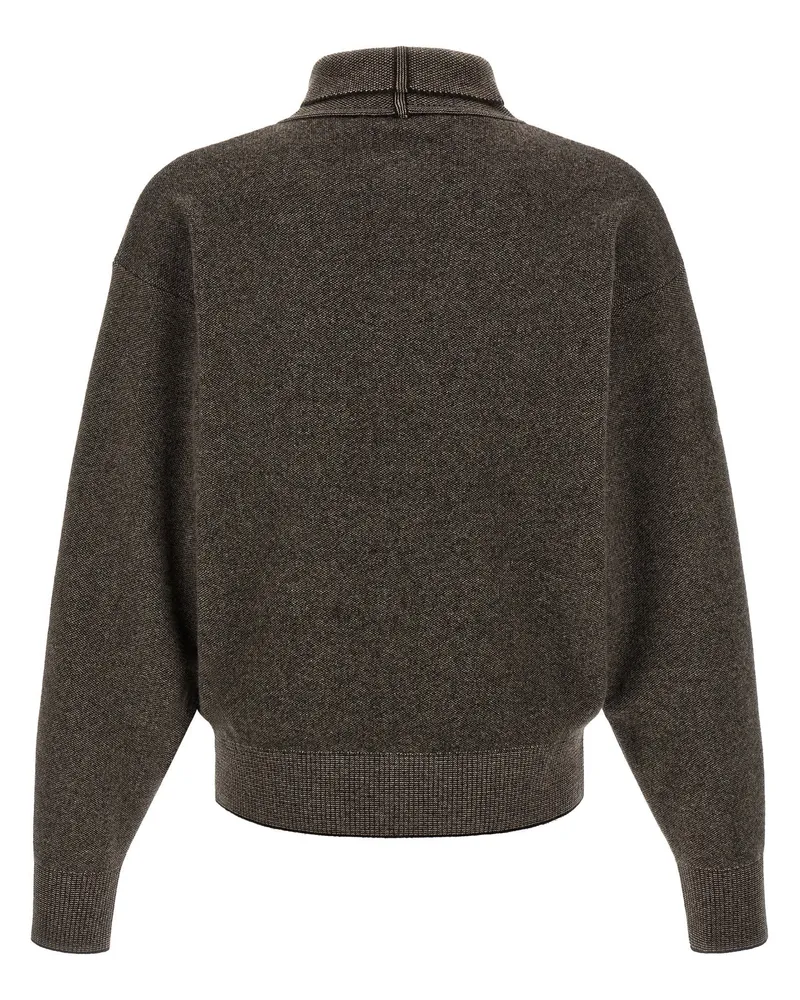 Jacquemus Merino Wool and Cashmere Cardigan — Brown Brown