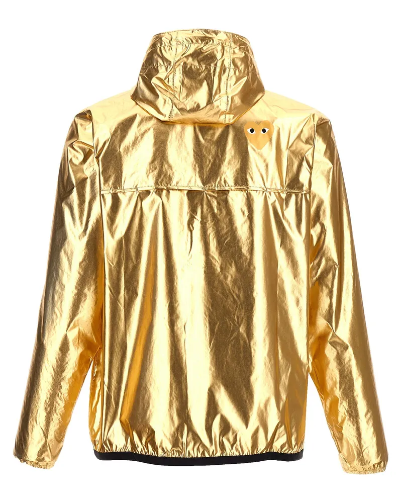 Comme des Garçons Metallic Hooded Waterproof Jacket — Gold Gold