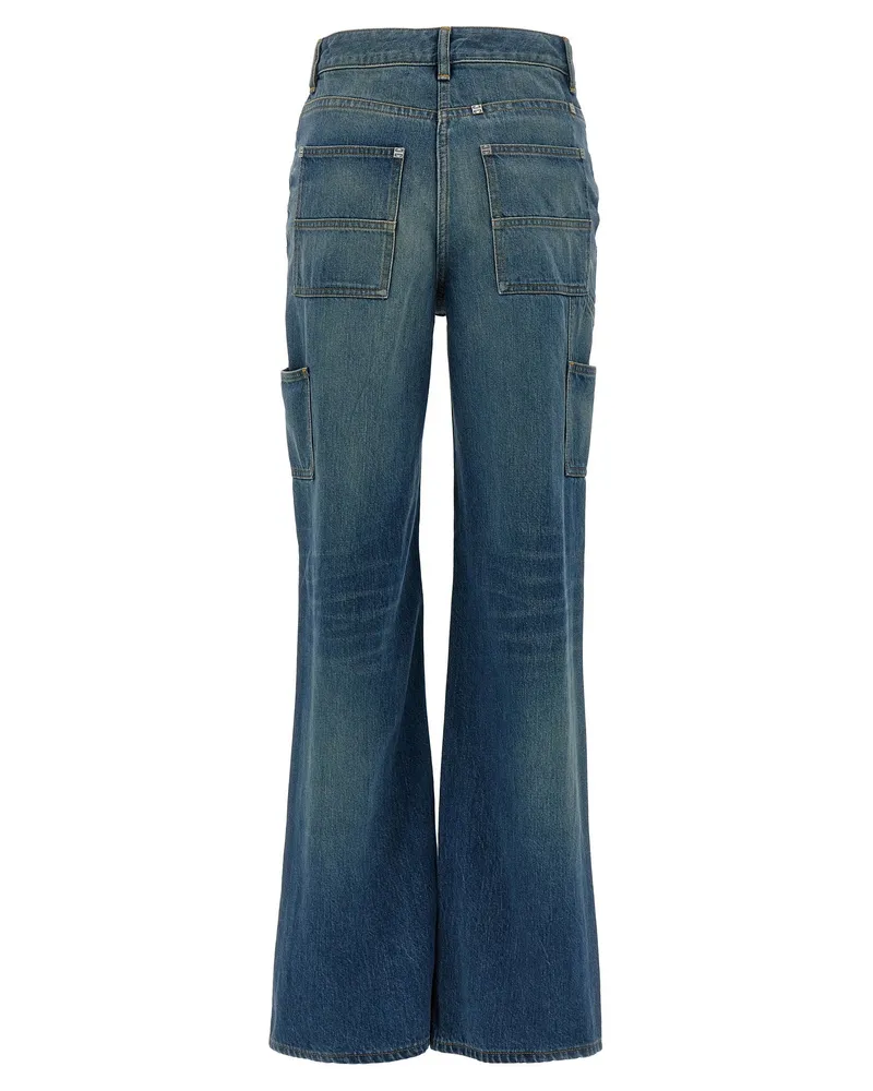 Givenchy Wide-Leg Denim Jeans — Blue Blue