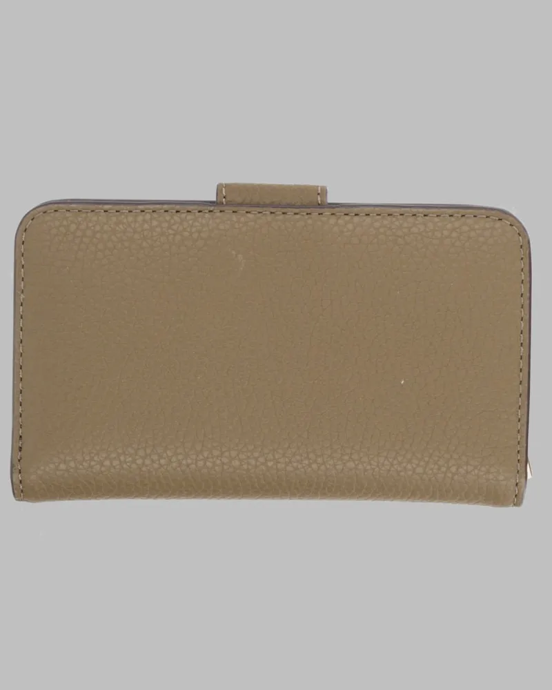 Michael Kors Compact Cow Leather Wallet — Gray Gray