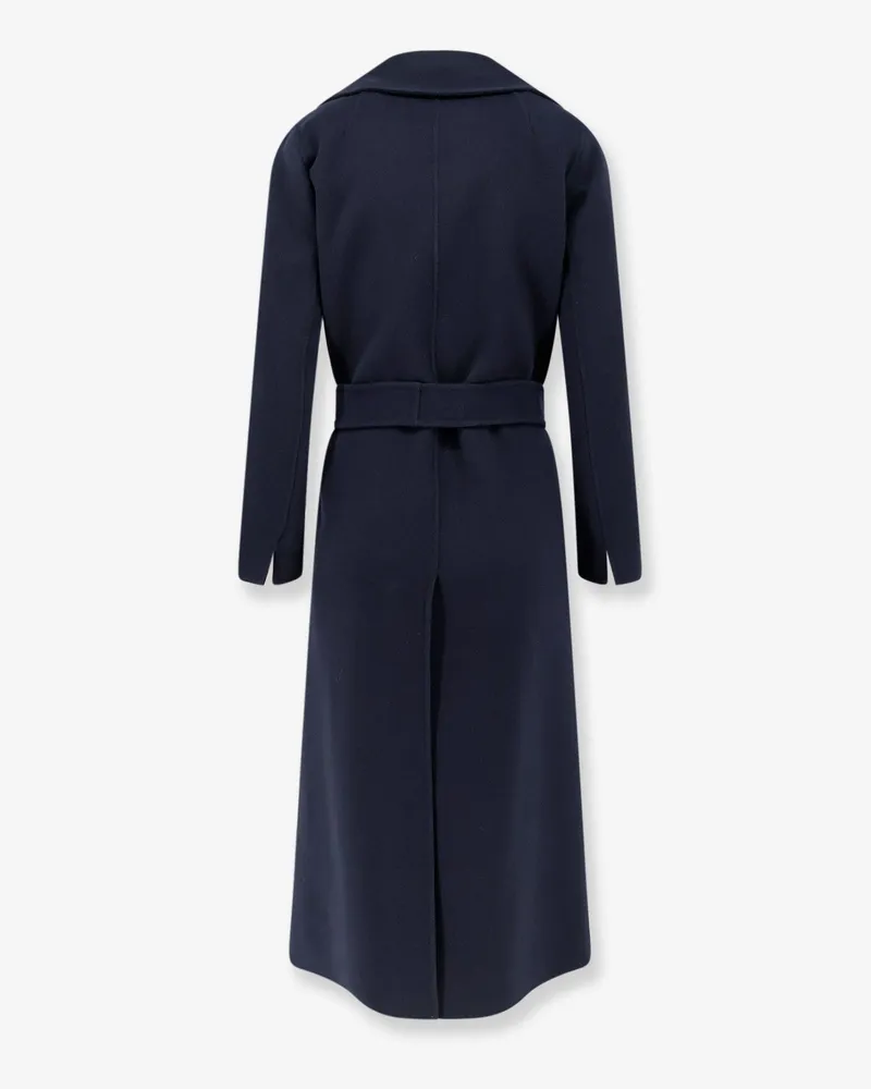 Max Mara Women's Coat Poldo Virgin Wool Blue Navy