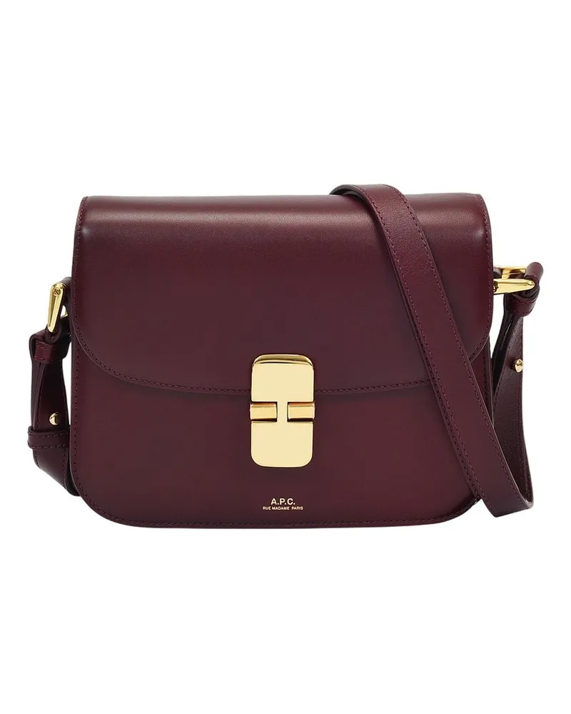 A.P.C. Women's Grace Shoulder Bag Burgundy Cowhide Burgundy