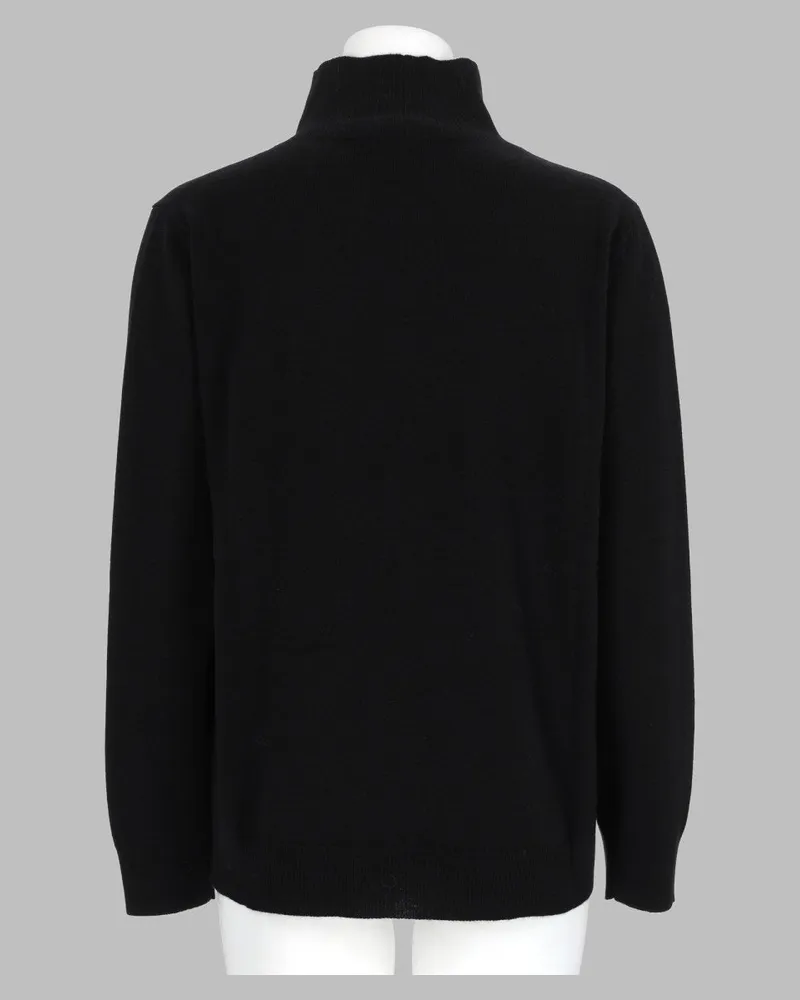 Fabiana Filippi Wool Silk Cashmere Blend Sweater — Black Black