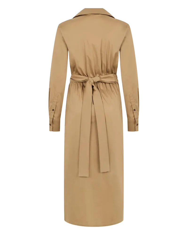Max Mara Women's Midi Dress Cotton Desert Beige