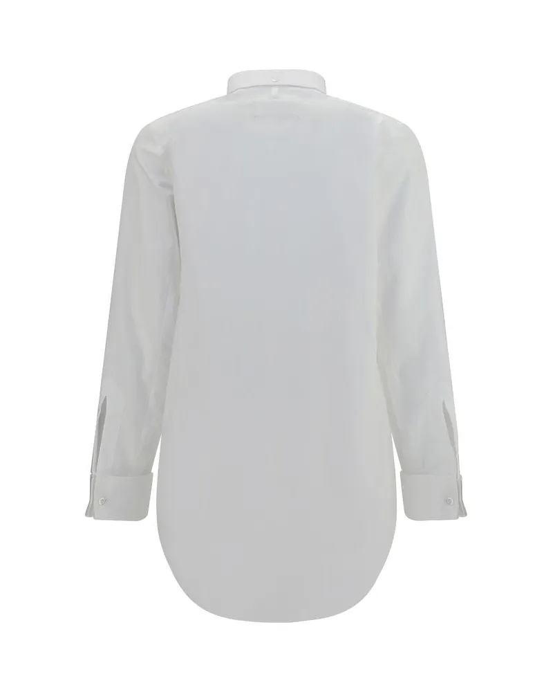 Maison Margiela Women's White Cotton Dress Shirt White