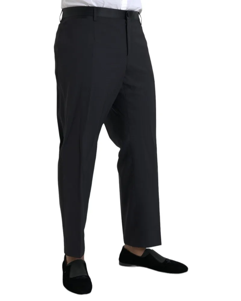 Dolce & Gabbana Virgin Wool and Silk Trousers — Black Black