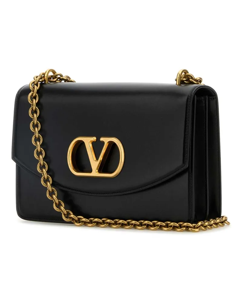 Valentino Garavani Women's Black Leather Vain Shoulder Bag Nero Calf - Bos Taurus Borse A Tracolla Black