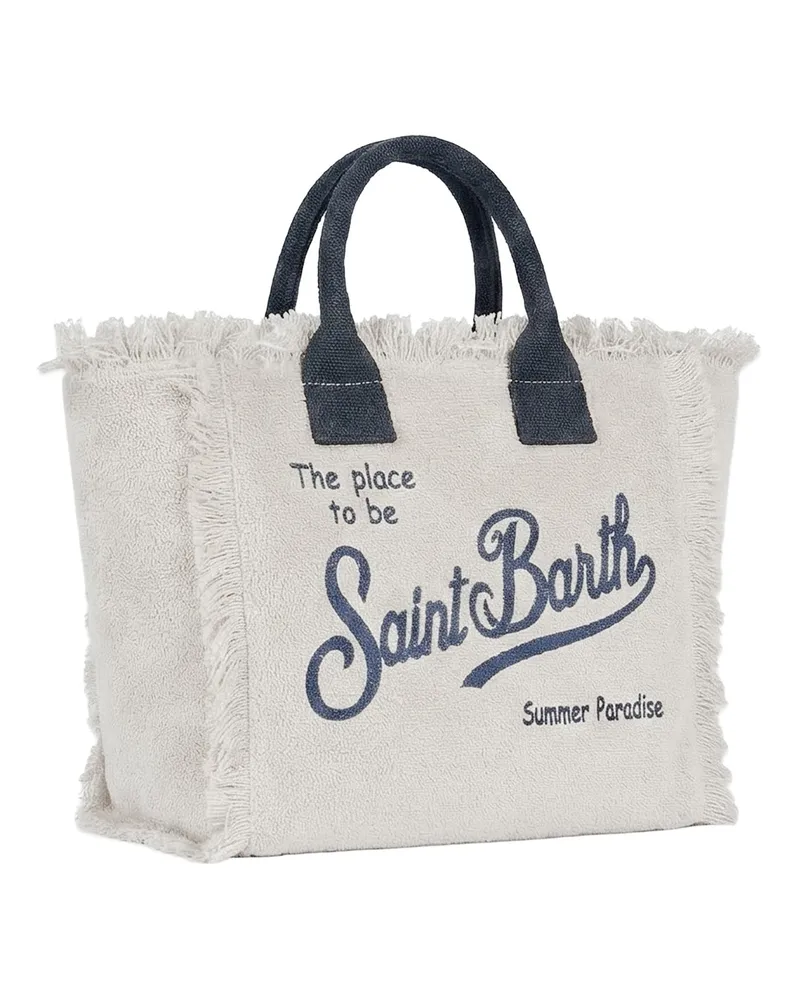 MC2 Saint Barth Women's Handbag Colette Terry Cloth White Cotton Handbags Hand Bags White