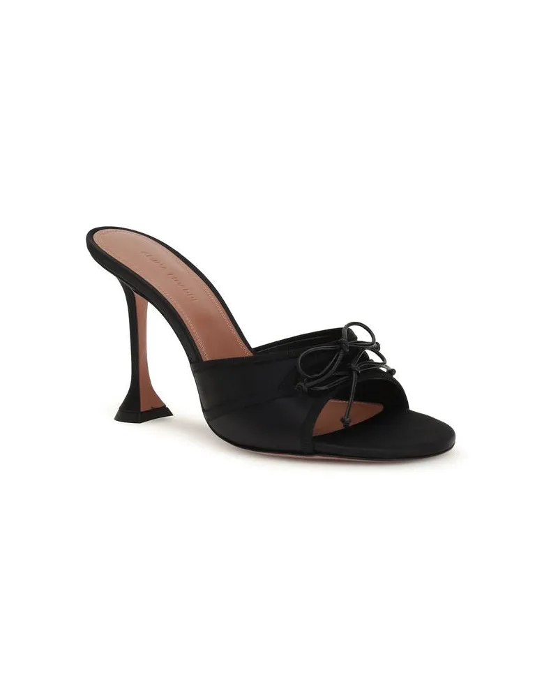 Amina Muaddi Women's Black Fabric Sandals Black