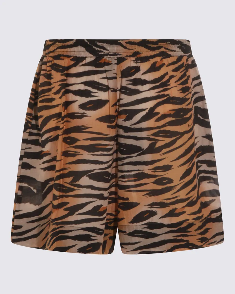 Pinko Women's Shorts Animalier _100 % Co Multicolor