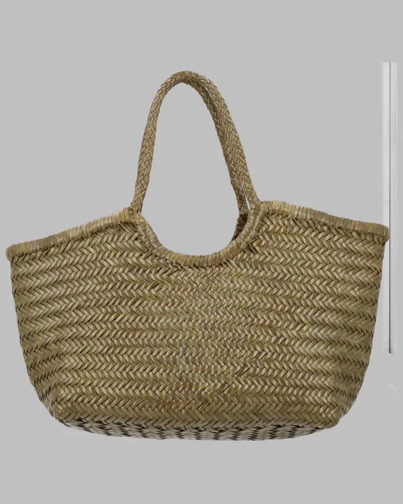 Dragon Diffusion Nantucket Basket Large Leather Shoulder Bag — Beige Beige