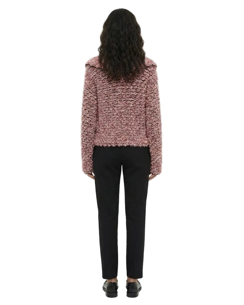 Dolce & Gabbana Cashmere-Wool Boucle Jacket — Pink Pink