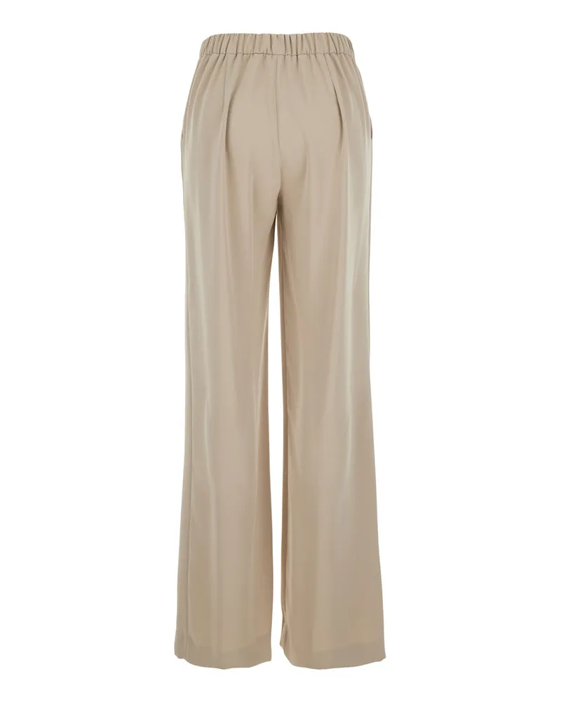 P.A.R.O.S.H. Women's Trousers Beige Polyester Beige